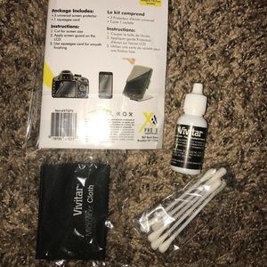 Mini tripod and Cleaning supplies